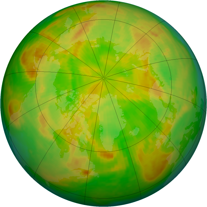 Arctic ozone map for 12 June 1980